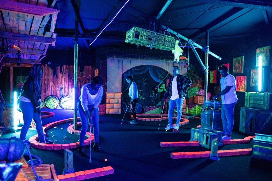Aloha Amsterdam: 12-Hole Glow-in-the-Dark Mini-Golf - How the UV Glow-in-the-Dark Lighting Helps (and What to Expect)