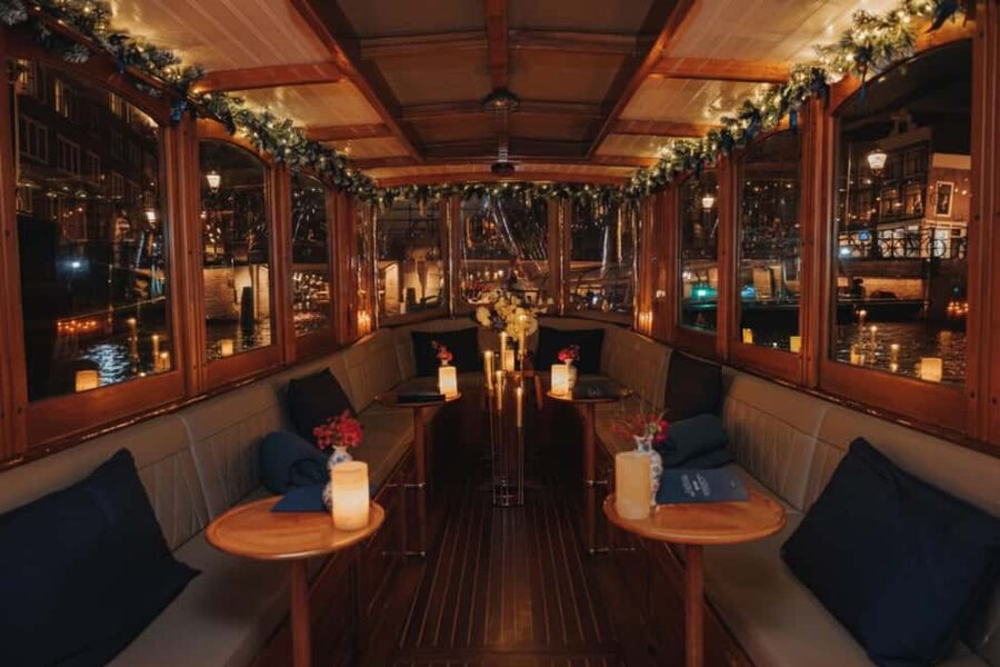 Amsterdam: 2-Hour Candle Light Cruise + Drinks & Snacks - The Boat Experience: Heated Comfort + Real Seating Time