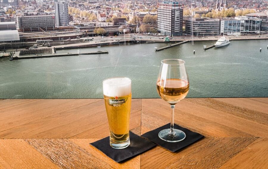 Amsterdam: A'DAM Lookout Entry Ticket with 1 drink - The View: Canals, the Port, and Amsterdam North’s Geometry