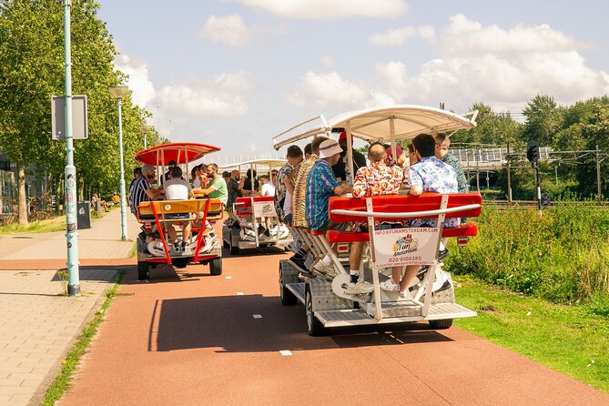 Amsterdam Beer Bike Blast Private Tour - With Beer On Tap - The drink setup: beer on tap plus fizzy wine