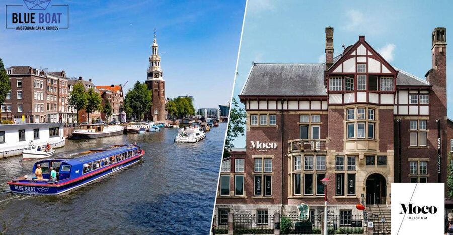 Amsterdam: Canal Cruise and Moco Museum Combined Ticket - What you’ll pass on the boat: famous Amsterdam sights from the water