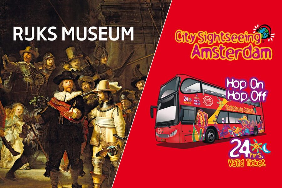 Amsterdam: Combo Rijksmuseum & Hop-On Hop-Off Bus - The hop-on hop-off ride: air-conditioned comfort and 18-language GPS audio
