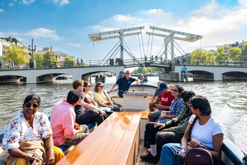 Amsterdam: Guided City Highlights Open Boat Canal Cruise - The canal route, stop by stop: what you’ll actually see