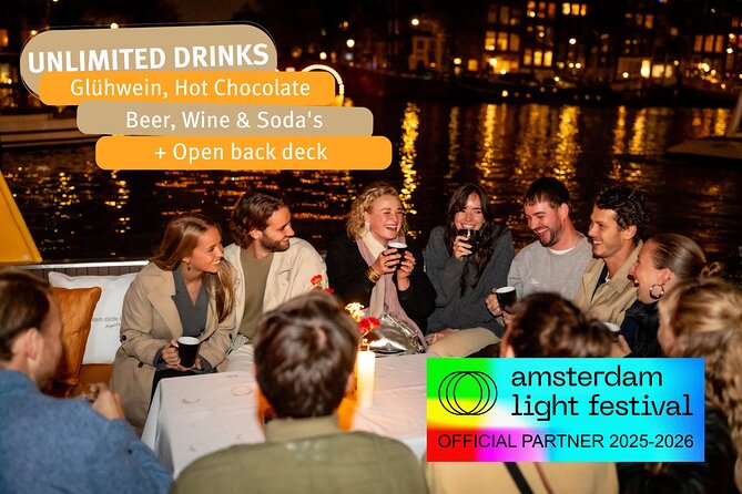 Amsterdam: heated Light Festival Cruise | Incl. Drinks Option - Key points before you go