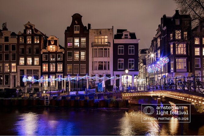 Amsterdam: heated Light Festival Cruise | Incl. Drinks Option - Melkmeisjesbrug and the Amstel: bridges, museums, and a different water feel