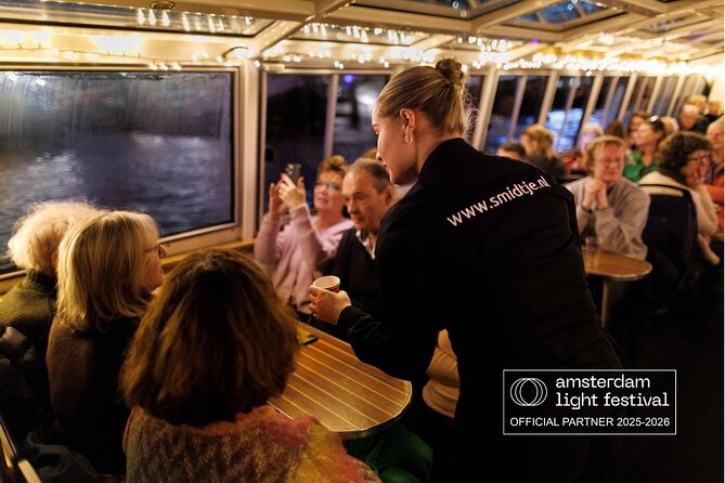 Amsterdam: heated Light Festival Cruise | Incl. Drinks Option - Getting there: Prins Hendrikkade 33A and boarding without stress