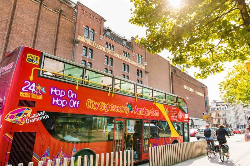 Amsterdam: Hop-On Hop-Off Bus and Boat options - On the bus: museum-friendly stops and multilingual audio