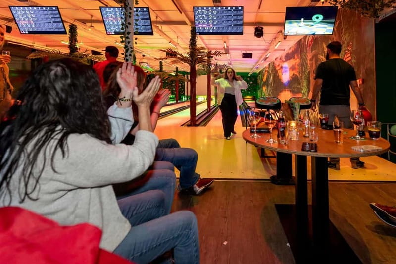 Amsterdam: LED Bowling Experience - Black Light, Video Clips, and Weekend DJ Energy