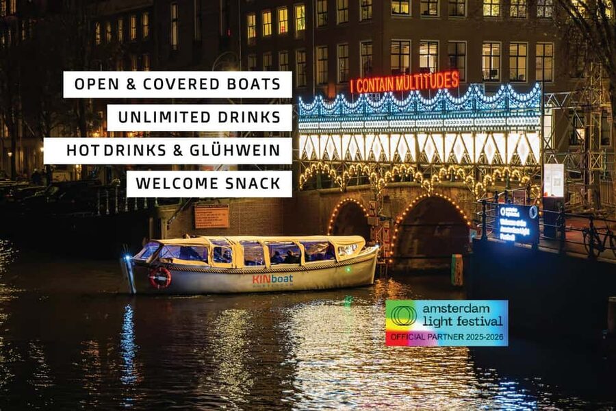 Amsterdam: Light Festival Canal Cruise w/Snack and Hot Drink - Why the Light Festival looks better from canal level
