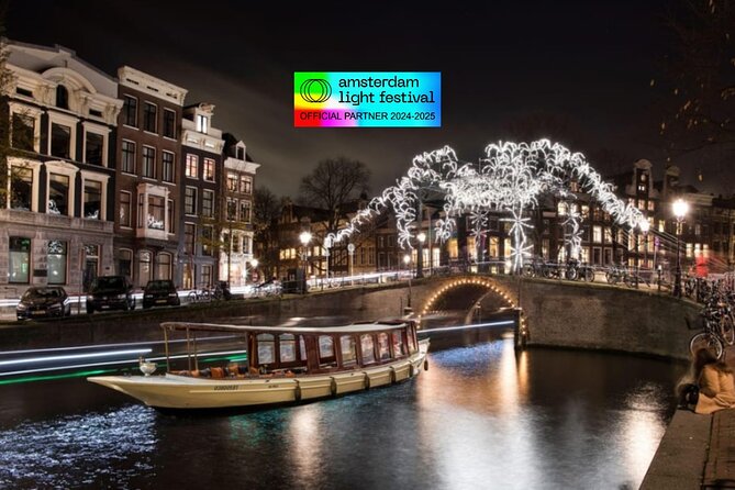 Amsterdam Light Festival: Cruise Unlimited Drinks & Bite option - Stop 2: The Amsterdam Flower Market—1862 floating color