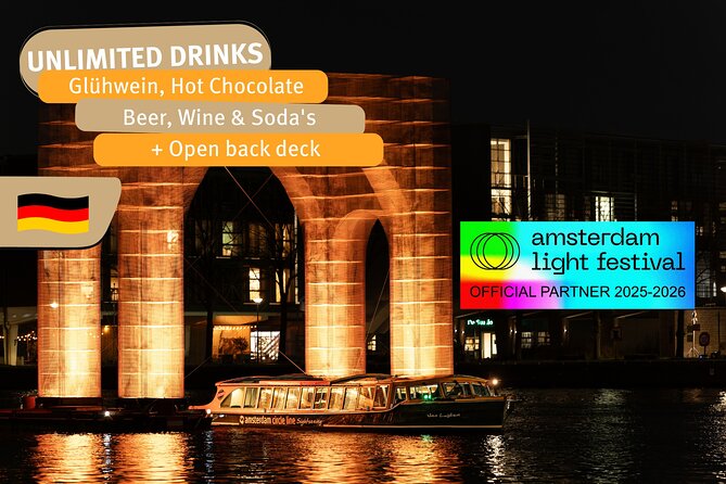 Amsterdam Light Festival Tour in German | Including Drinks - Key things to know before you go