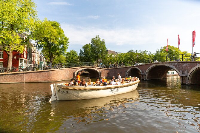 Amsterdam Private Boat Trip with Pizza and Unlimited Drinks - Westerkerk bell-tower views: the skyline shot