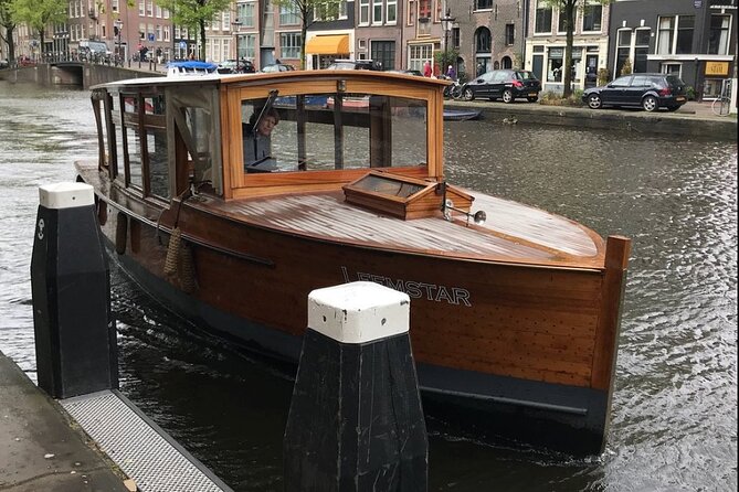 Amsterdam small-group canal cruise in 1920s saloon boat - Your stop-by-stop cruise: Anne Frank House and the canal names you’ll remember