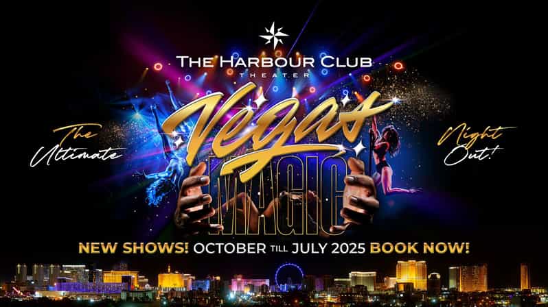 Amsterdam: VEGAS Dinner Show with 3-Course Sharing Menu - Entering the Harbour Club Theater: a Vegas set in Amsterdam